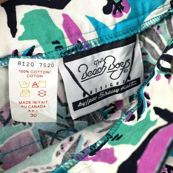 Vintage 80's The Beach Boys Sherry Holt Mens Size 30 Allover Print Island Man - Picture 4 of 4
